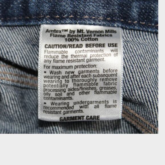 Dickies Jeans Sz 36x30 Work Flame Retardant Reflective Strip on Leg Safety Pants - Picture 7 of 9